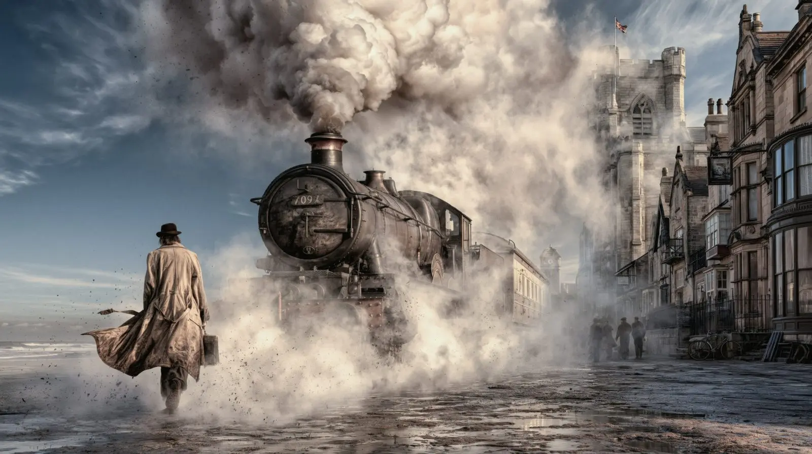 A body walking a weather that does not want to be walked.